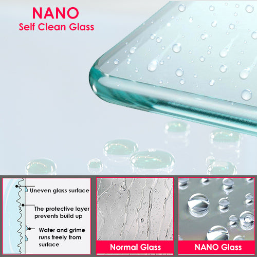Elegant Showers Frameless Shower Walk in Shower Screen 8mm toughened safety glass