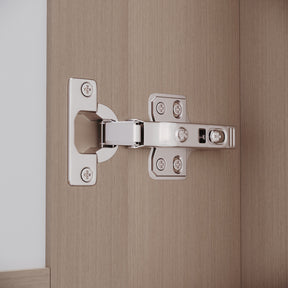 Three-door LED anti-fog bathroom cabinet, light coffee, 900x600x125mm