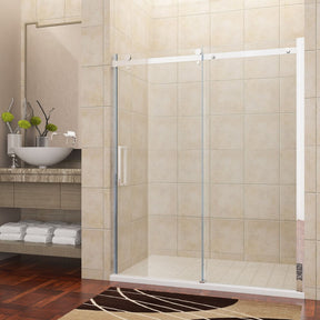 Elegant Showers Frameless Sliding Shower Door Fits Adjustable - Elegantshowers