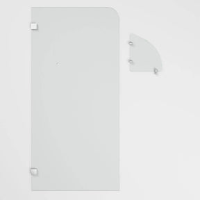 Frameless Square Shower Screen Fixed bath Panel Fit left/right side - Elegantshowers