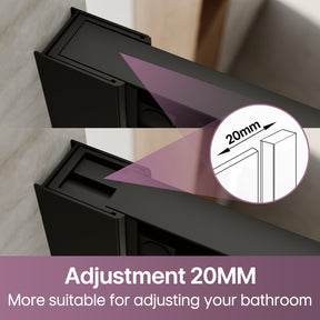 Square Corner Sliding Doors balck easily install height 1900mm