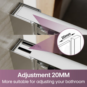 Square Sliding Doors, Corner shower enclosure with aluminum frame,  6mm safety tempered glass