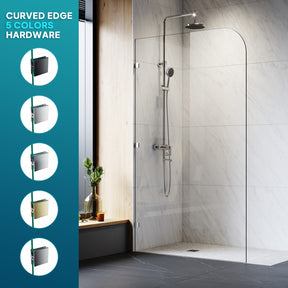 Elegant Showers 1200mm Frameless Hinged Shower Screen 10mm Tempered Glass