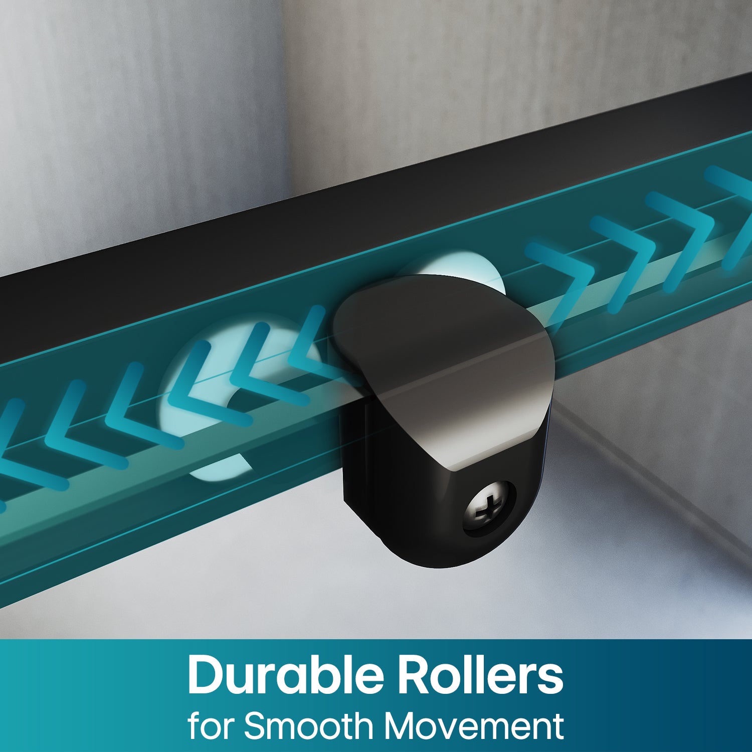 Sliding door shower enclosure, black framed, two-panel sliding shower screen