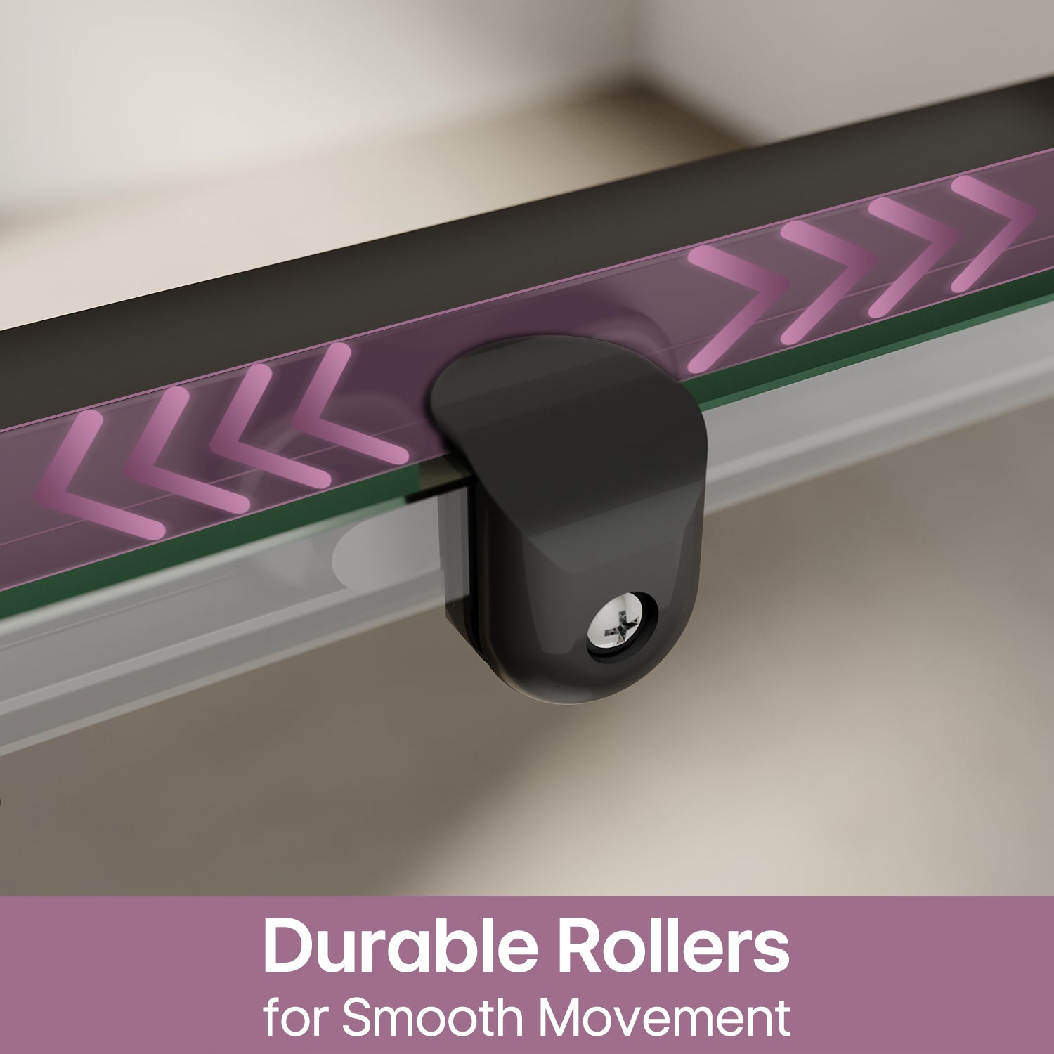 Square Corner Sliding Doors balck easily install height 1900mm