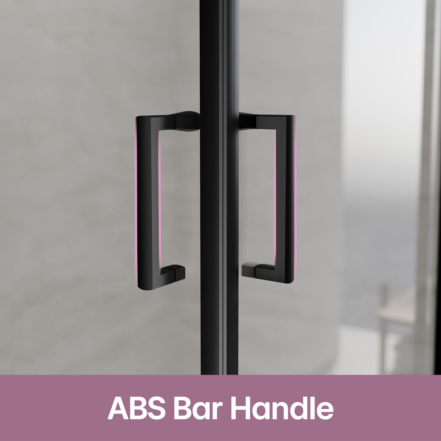 Square Corner Sliding Doors balck easily install height 1900mm