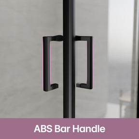 Square Corner Sliding Doors balck easily install height 1900mm