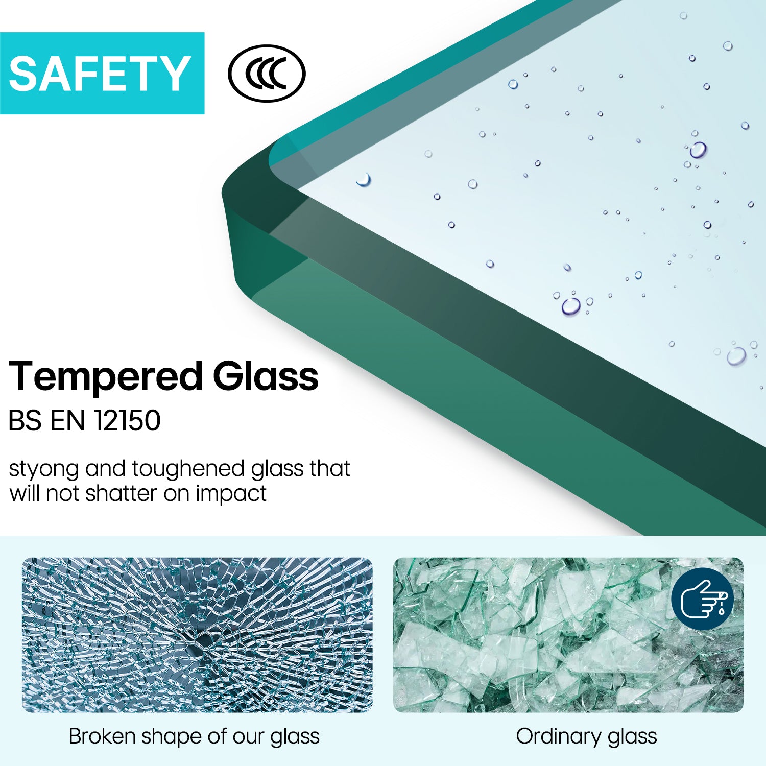 Sliding door shower enclosure, black framed, two-panel sliding shower screen