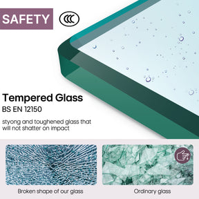 Square Sliding Doors, Corner shower enclosure with aluminum frame,  6mm safety tempered glass