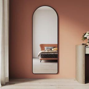 Arched makeup mirror without LED lights, with removable bracket 1600x530x28mm