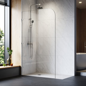Elegant Showers 1200mm Frameless Hinged Shower Screen 10mm Tempered Glass