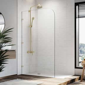 Elegant Showers 1000mm Frameless Hinged Shower Screen 10mm Tempered Glass