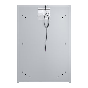 Single-door grey wooden mirror cabinet with cosmetic shelf 485x700x130mm