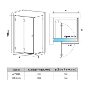 10mm Fully Frameless Shower Screen Enclosure Silver - Elegant Showers AU