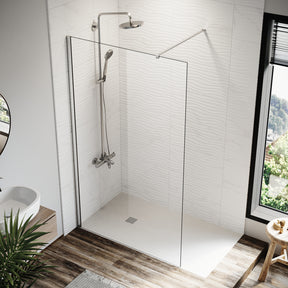 Elegant Showers Frameless Shower Walk in Shower Screen 8mm toughened safety glass