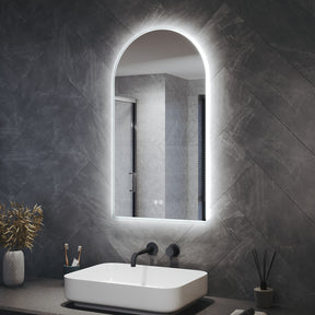 Bathroom Mirror with Lighting Curved LED Bathroom Mirror 500x900x35mm