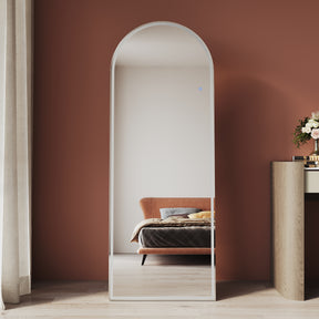 Arched makeup mirror with LED lights, with removable bracket, wall-mountable 1600x600x35mm