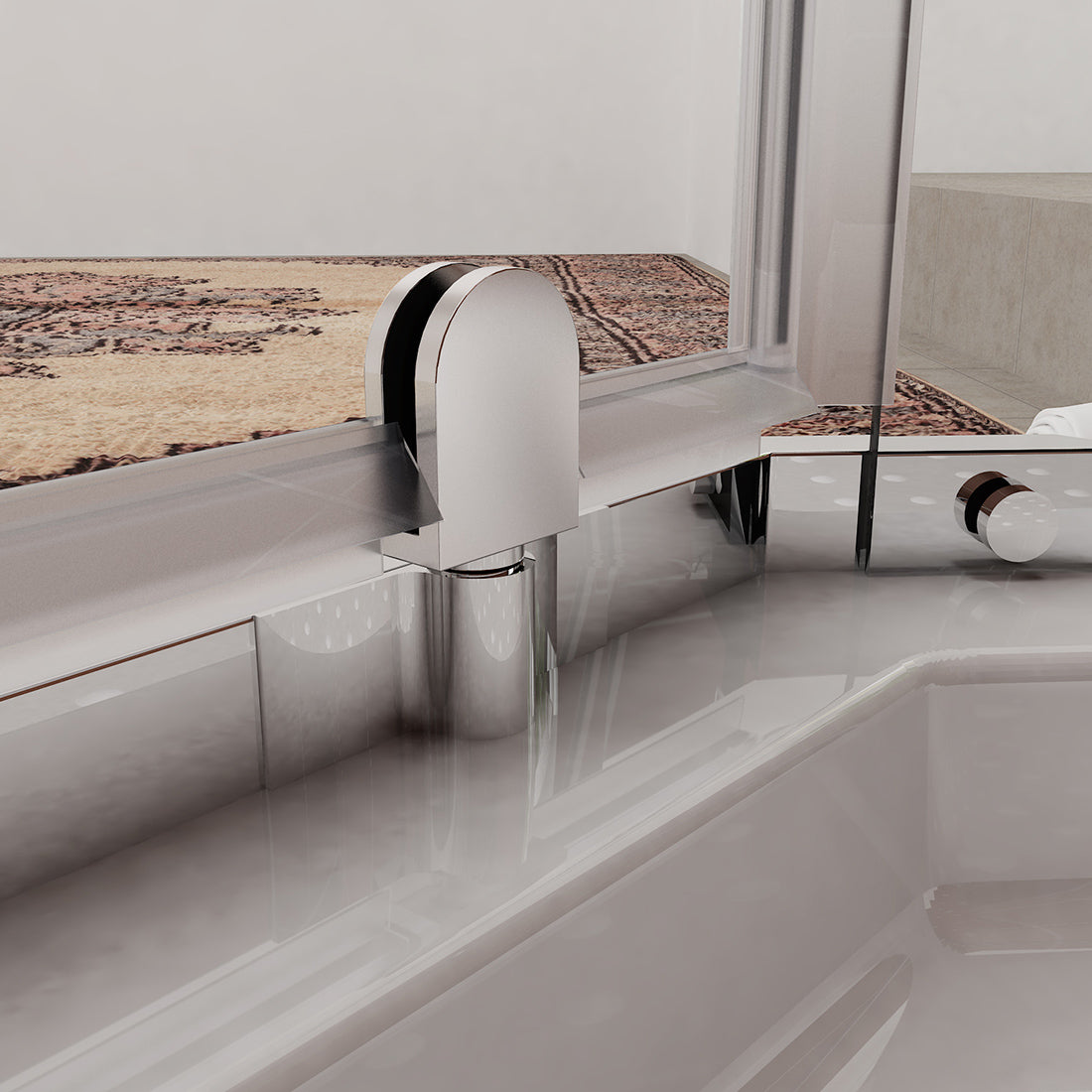 ELEGANT SHOWERS Diamond Semi Frameless Shower Screen