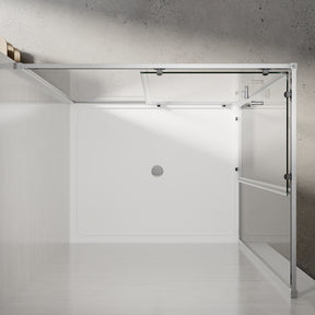Square Sliding Doors, Corner shower enclosure with aluminum frame,  6mm safety tempered glass