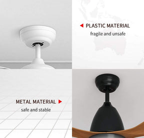 48" 1200mm Ceiling Fan DC 3 Blades With Color Change LED Light & Remote Control - Elegantshowers