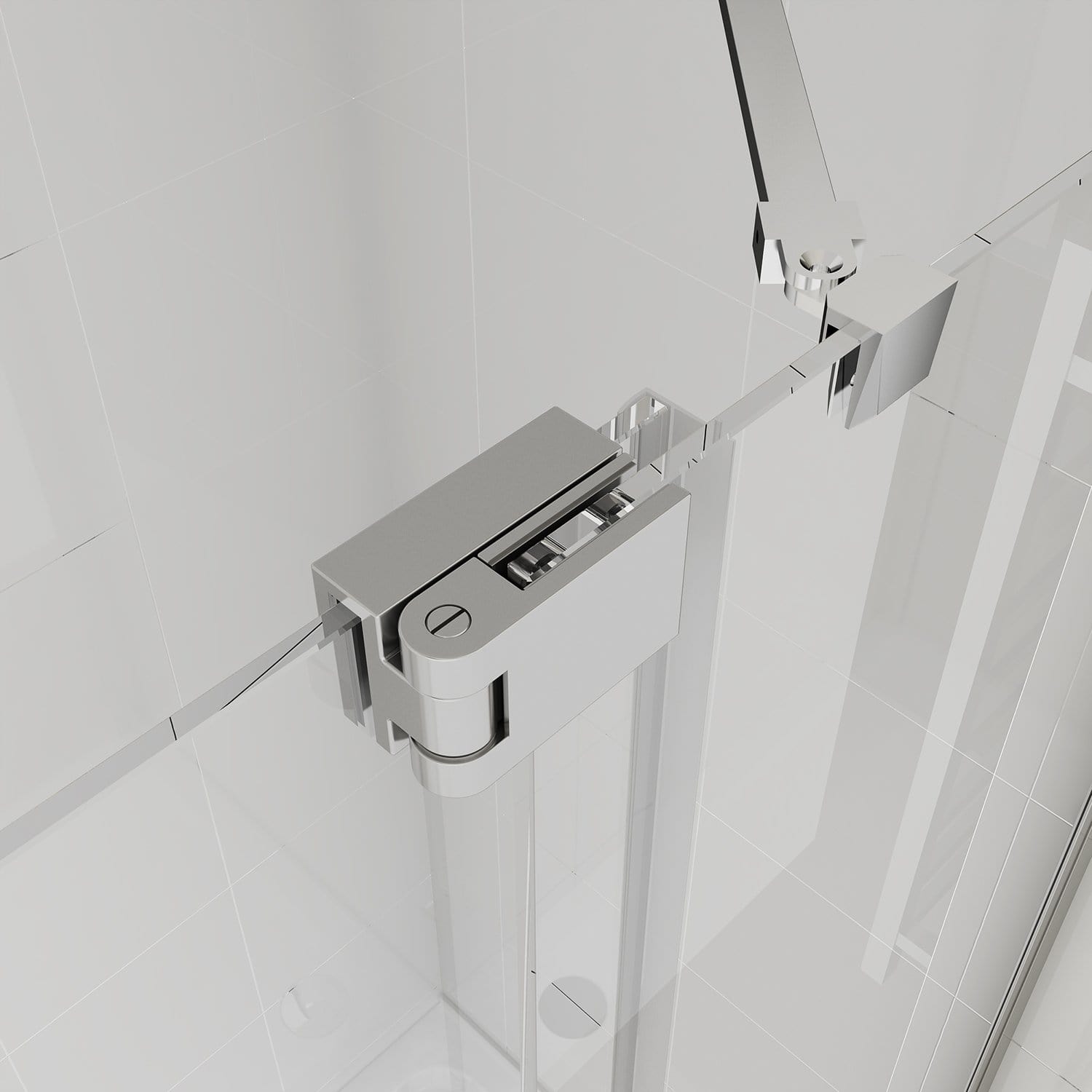 Fully Frameless Pivot Shower Screen Bathroom Cubical Safety Glass Hardware- Elegantshowers