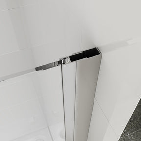 Fully Frameless Pivot Shower Screen Bathroom Cubical Safety Glass Adjustable Width- Elegantshowers