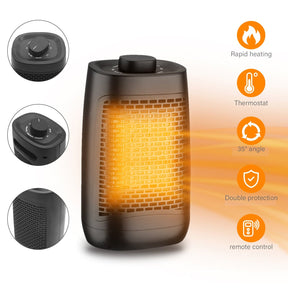 Mini Electric Fan Heater Home Radiator Thermostability PTC Ceramic 4.5-1200W - Elegantshowers