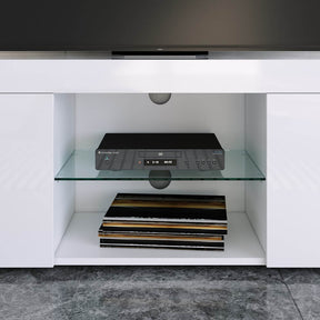 1500mm 16 Colors LED TV Entertainment Storage Unit White Detail 4
