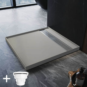 ELEGANT Rectangle Durable SMC Shower Base Gray - Elegantshowers