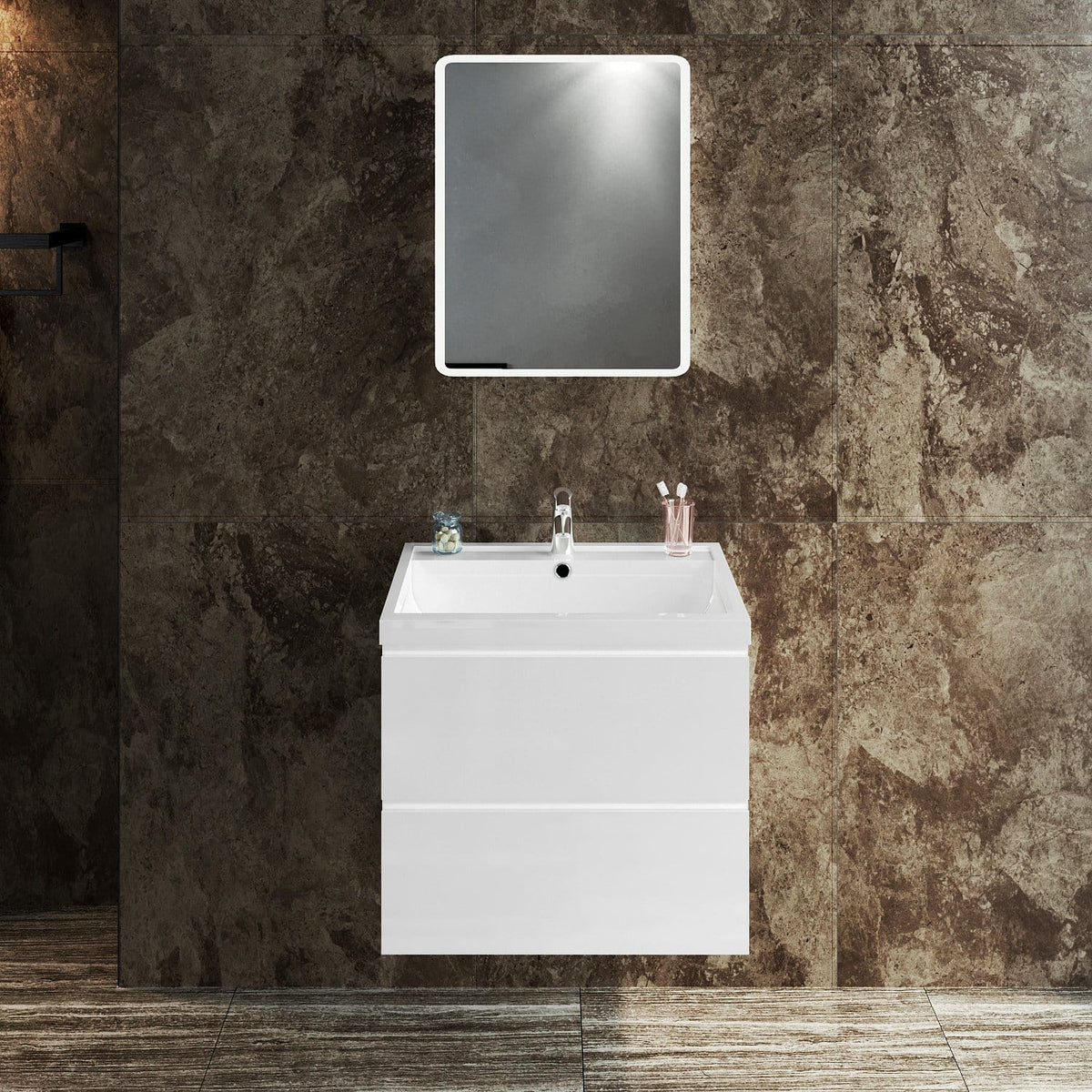 modern floating vanities with drawers