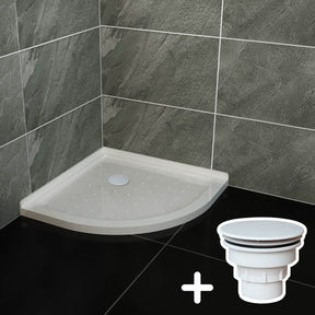 ELEGANT SHOWERS Extra Strong Acrylic Fiberglass Curved Shower Base-800x800mm - Elegantshowers