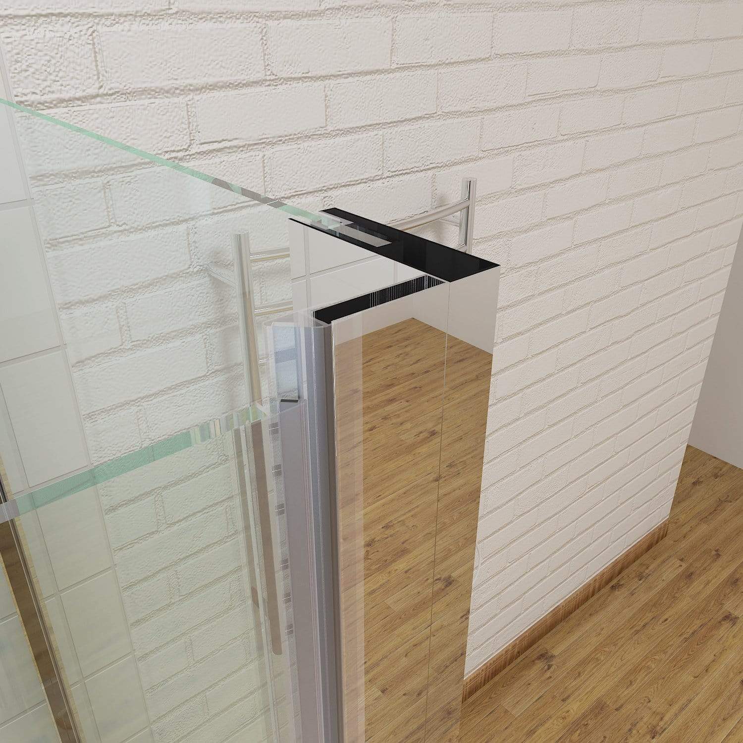 ELEGANT SHOWERS Bathroom Frameless Pivot Shower Screen Aluminum- Elegantshowers