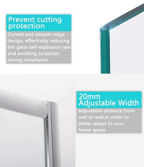 Silver Curved Shower Enclsoure Round Sliding Door Adjustable Width - Elegantshowers
