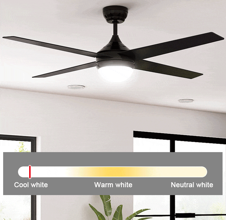 1200mm 48" Ceiling Fan AC 4 Blades With LED Light And Remote Control - Elegantshowers