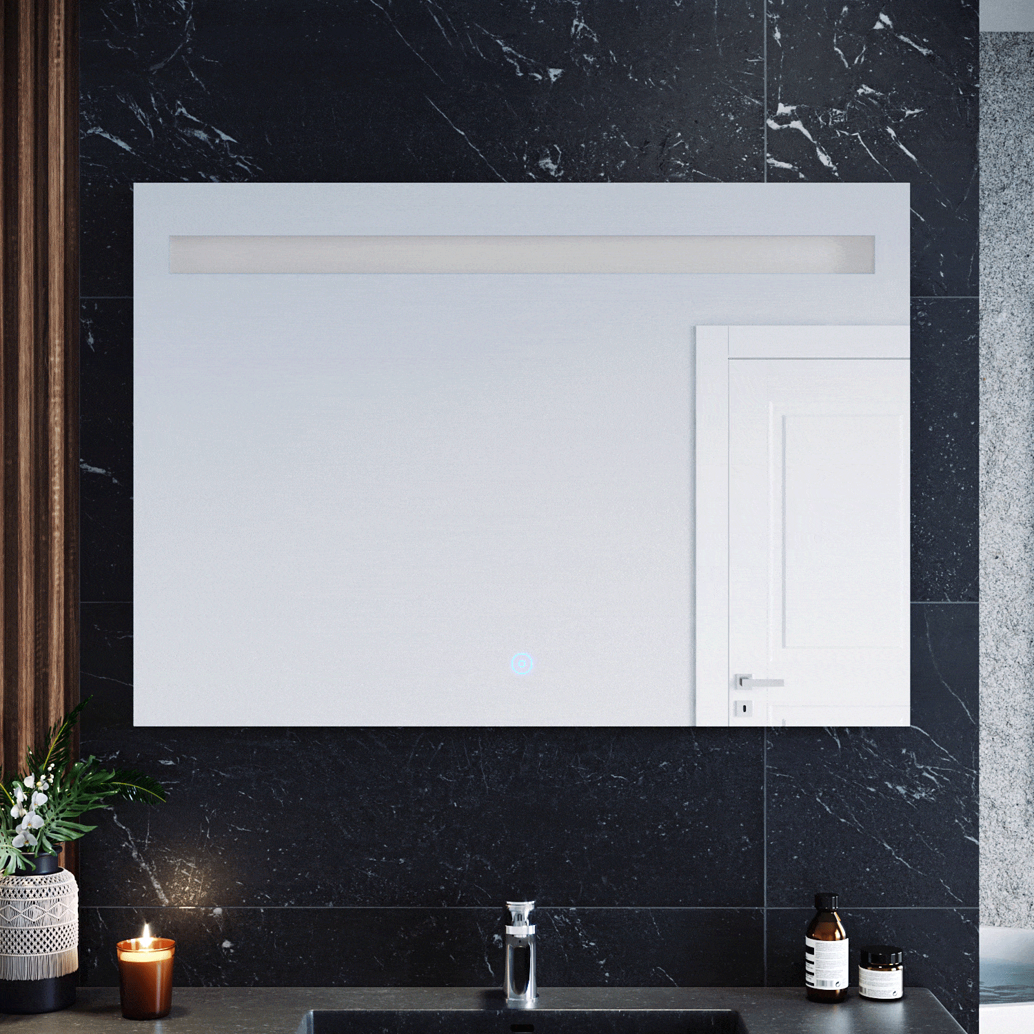 ELEGANT SHOWERS 1000x700mm Bathroom LED Mirror Touch Switch - Elegantshowers