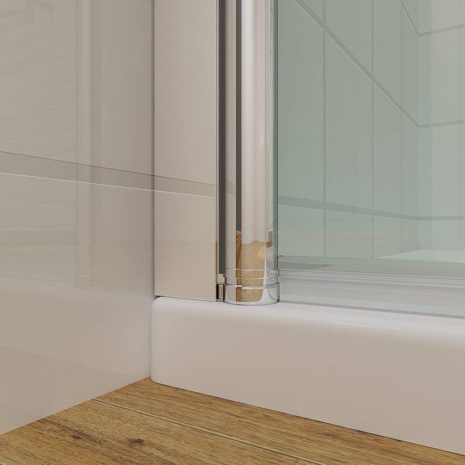 ELEGANT SHOWERS Bathroom Frameless Pivot Shower Screen Alumium- Elegantshowers
