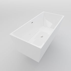 ELEGANT SHOWERS Bathroom Square Free Standing Bath Tub Acrylic-1500/1700x800x600mm - Elegantshowers