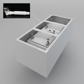 ELEGANT SHOWERS Bathroom Square Free Standing Bath Tub Acrylic-1500/1700x800x600mm - Elegantshowers