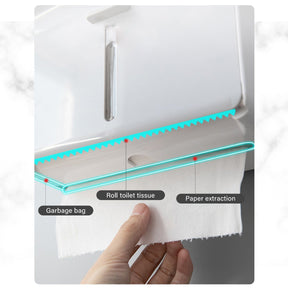 Tissue Box Holder Wall Cover Storage Container Waterproof High Capacity - Elegantshowers