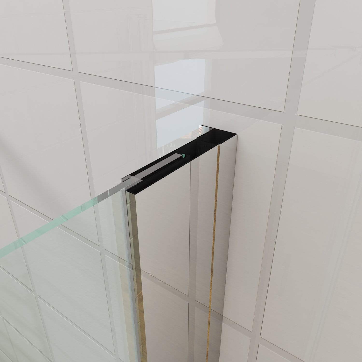ELEGANT SHOWERS Bathroom Frameless Pivot Shower Screen Adjustable Width- Elegantshowers