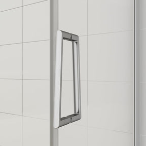 Fully Frameless Pivot Shower Screen Bathroom Cubical Safety Glass Handle- Elegantshowers