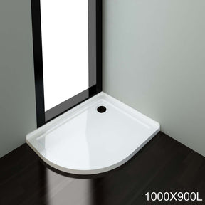 ELEGANT SHOWERS Light Weight Urethane-marble Curved Shower Base-900x1000mm - Elegantshowers