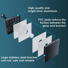 Elegant Showers Walk In Shower Frameless Screen Hinged Black Hardware - Elegantshowers