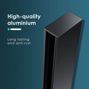 ELEGANT SHOWERS Walk In Shower Screen Black Hardware Enclosure With High Quality Aluminum
