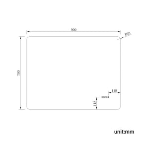 ELEGANT SHOWERS Anti-fog Clock LED Illuminated Bathroom Mirror - Elegantshowers