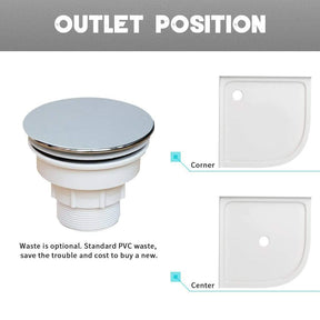 ELEGANT SHOWERS Light Weight Urethane-marble Curved Shower Base-900x1000mm - Elegantshowers