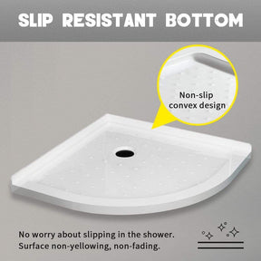 ELEGANT SHOWERS Extra Strong Acrylic Fiberglass Curved Shower Base-800x1000mm - Elegantshowers