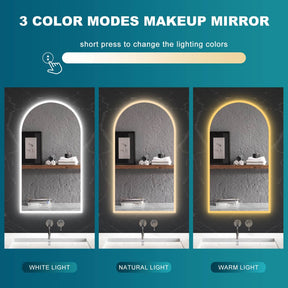 Tri color online led makeup mirror