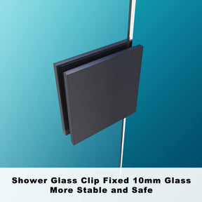 black frameless sliding shower door with 10mm glass dimensions detail 7