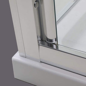 ELEGANT SHOWERS Folding Shower Screen Enclosure Aluminum - Elegantshowers